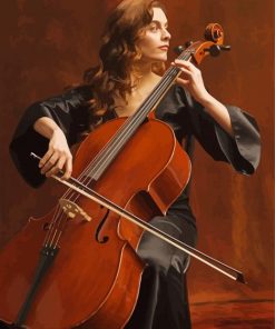 Woman Playing Cello Art paint by numbers
