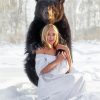 Woman With Bear paint by number