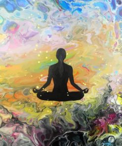 Yoga Girl Abstract Meditation paint by number