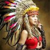 Young Native American Girl paint by number