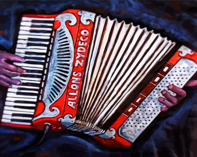 Accordian Music paint by number