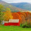 Barns In Fall paint by number