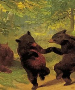 Aesthetic Dancing Bears paint by number