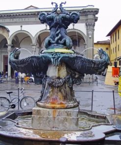 Aesthetic Florence Fountain paint by number