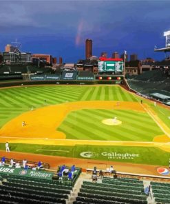 Aesthetic Wrigley Field Chicago paint by number