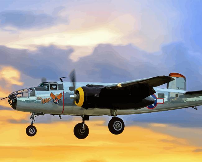 B25 Mitchell Sunset paint by number