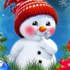 Baby Snowman paint by number