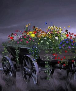 Flowers Cart paint by number
