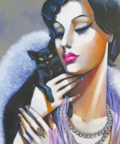 Cat Lady Art paint by number