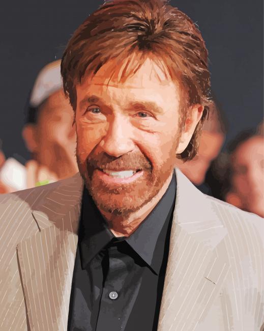 Chuck Norris Artist paint by number