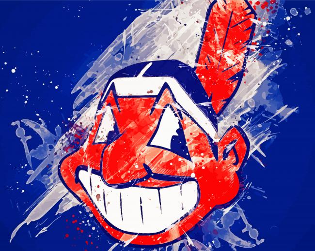 Cleveland Indians Logo paint by number