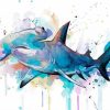 Colorful Hammerhead Shark Art paint by number