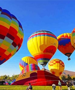 Colorful Hot Air Balloons paint by number