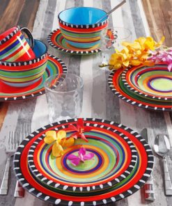 Colorful Crockery paint by number
