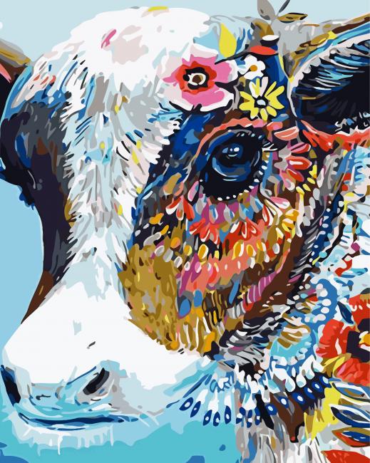 Colourful Cattle paint by number