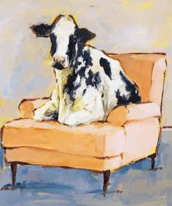 Cow On Chair Art paint by number