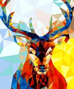 Deer Abstract paint by number