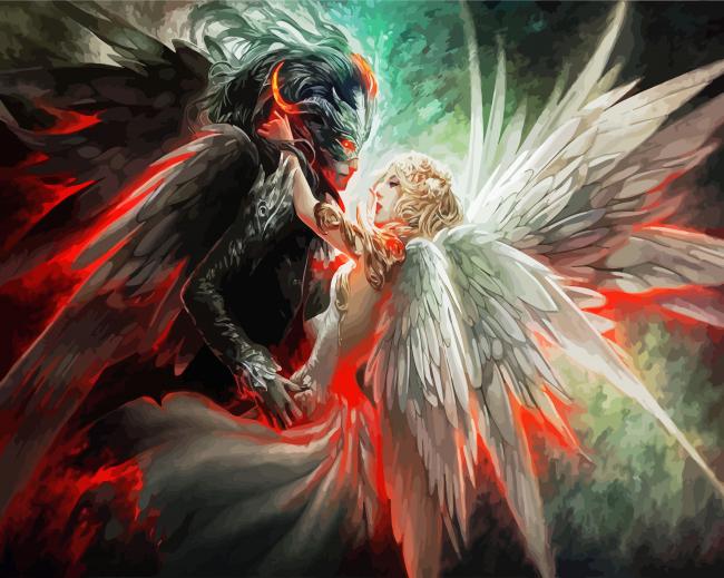 Devil And Angel paint by number