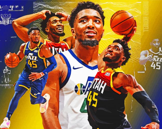 Donovan Mitchell paint by number
