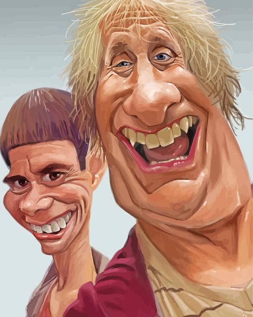 Dumb And Dumber Caricature paint by number
