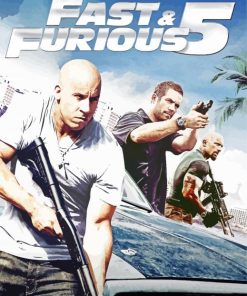 Fast And Furious Five Poster paint by number
