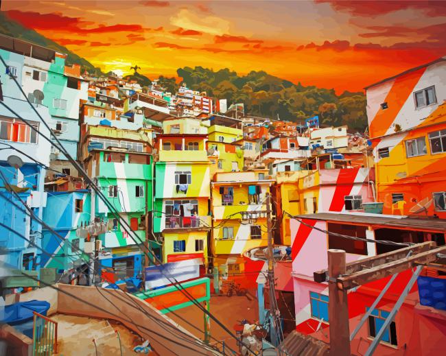 Favela Brazil paint by number