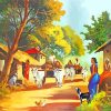 Indian Village paint by number