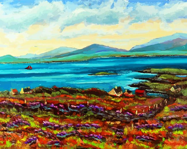 Irish Colorful Scene paint by number