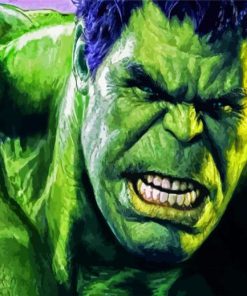 Mad Hulk Ragnarok paint by number