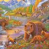 Moose Bear Deer And Animals Art paint by number