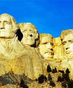 Mt Rushmore paint by number