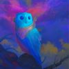 Mystic Blue Owl paint by number