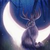 Mystical Rabbit And Moon paint by number