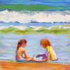 Ocean And Two Girls paint by number
