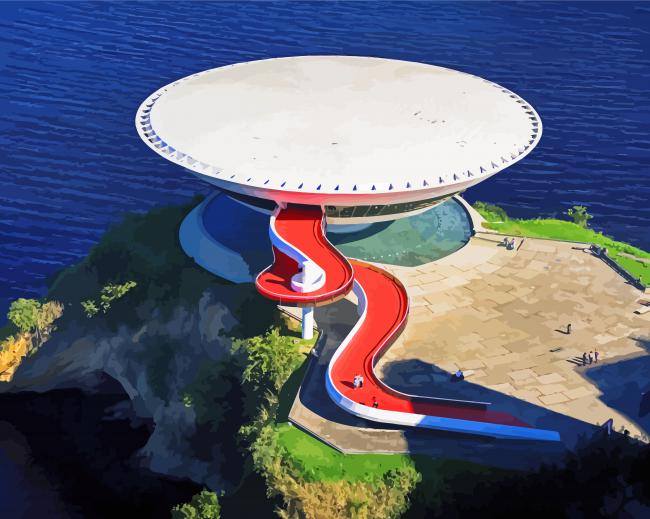 Oscar Niemeyer Architecture paint by number