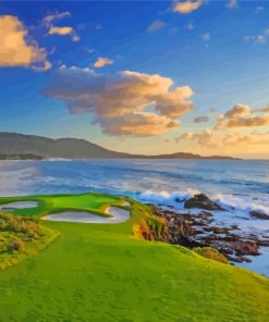 Pebble Beach In California paint by number