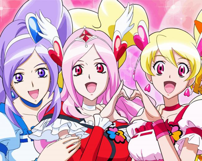 Pretty Cure Girl Anime paint by number