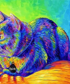 Retro Cat Art paint by number