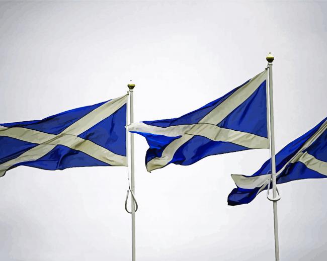 Scottish Flags paint by number