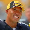 Smiling Hines Ward paint by number