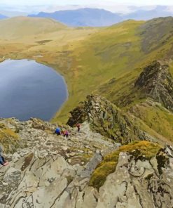 Striding Edge Mountains paint by number