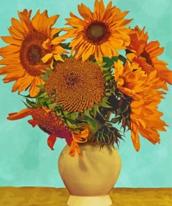 Sunflowers In A Vase Art paint by number
