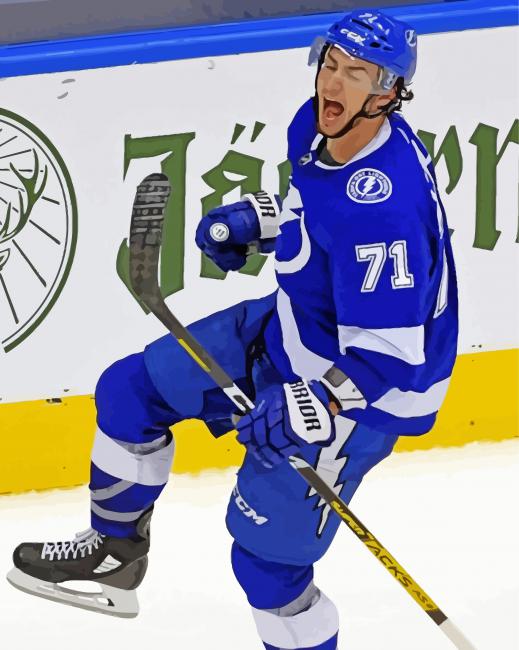 Tampa Bay Lightning Player paint by number