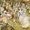 The Dance In Cupids Alley By Arthur Rackham paint by number