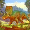 Triceratops Dinausor paint by number