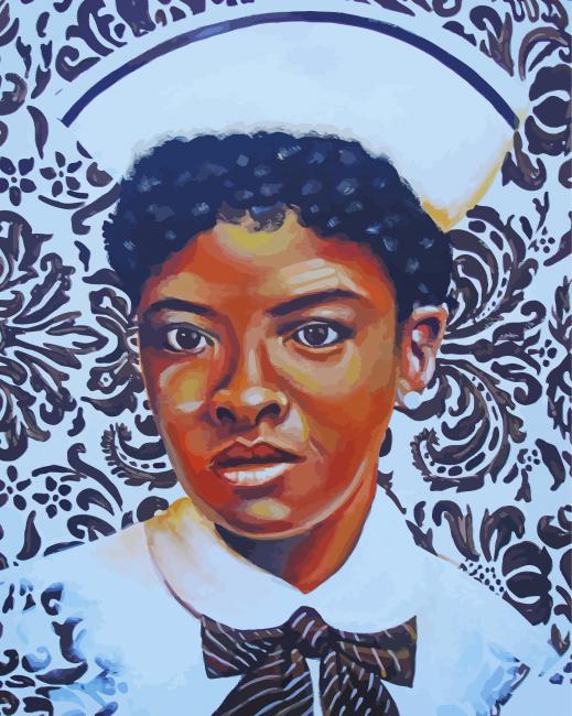 Vintage African American Nurse paint by number