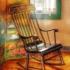 Vintage Rocking Chair paint by number