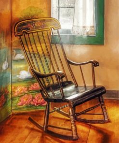 Vintage Rocking Chair paint by number