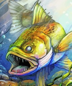 Walleye Art paint by number