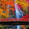 Waterfall Japan paint by number
